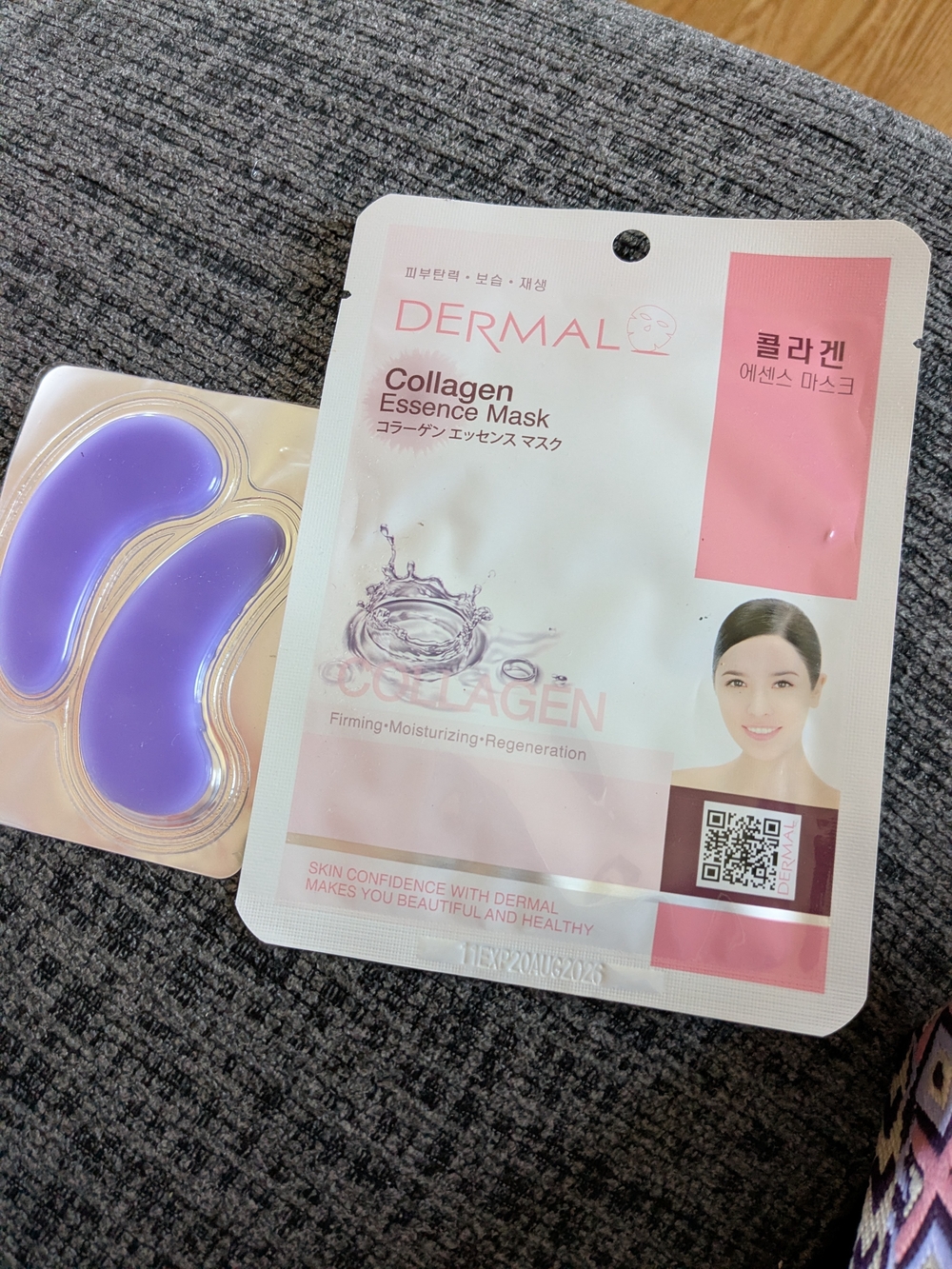 DERMAL Collagen Essence Mask + Purple Gel Eye Patches
